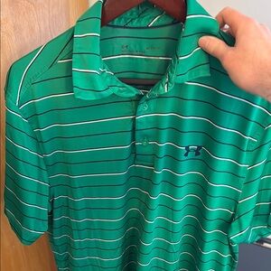 Under Armour Golf Men's Green Striped Shirt